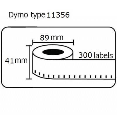 Ετικέτες Γενικής Χρήσης Συμβατή  Dymo 11356 41mmX89mm 300τεμ.