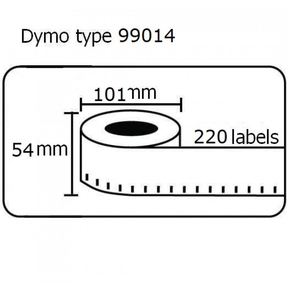 Ετικέτες Γενικής Χρήσης Συμβατή  Dymo 99014 54mmX101mm 220τεμ.